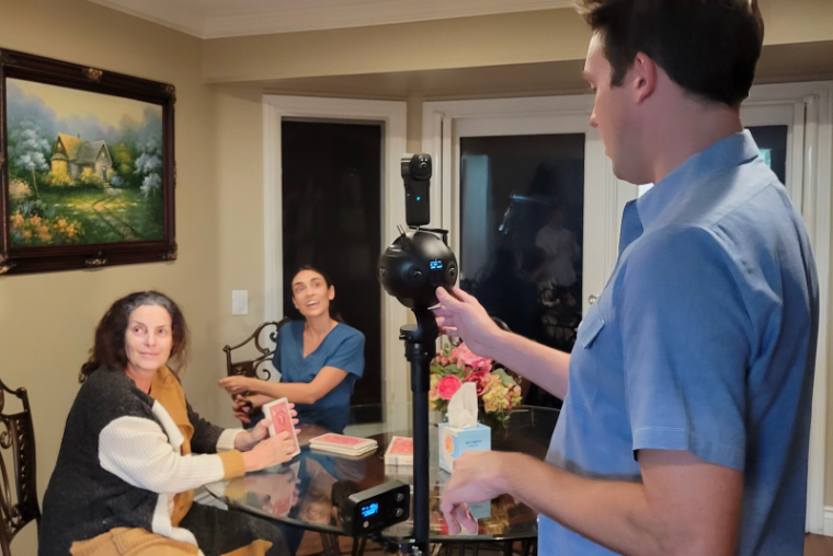 Using virtual reality for dementia caregiving training 