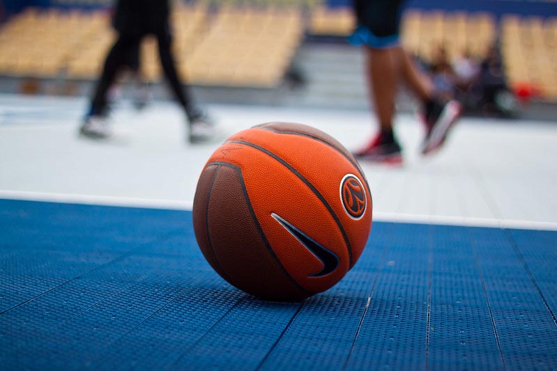 Entering the court