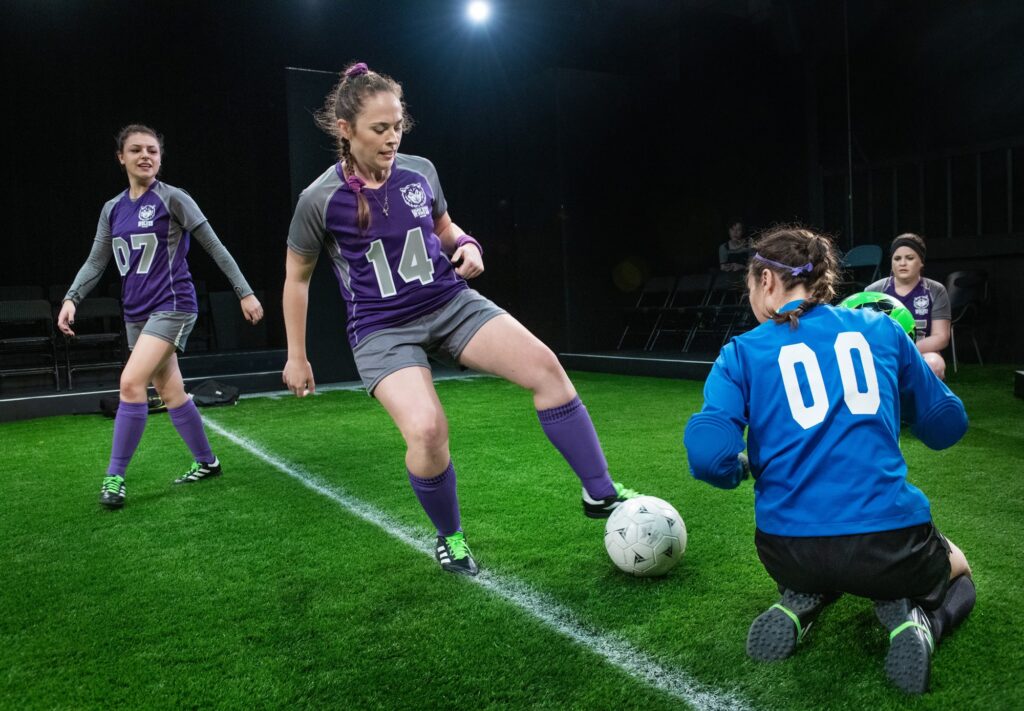 Soccer on stage