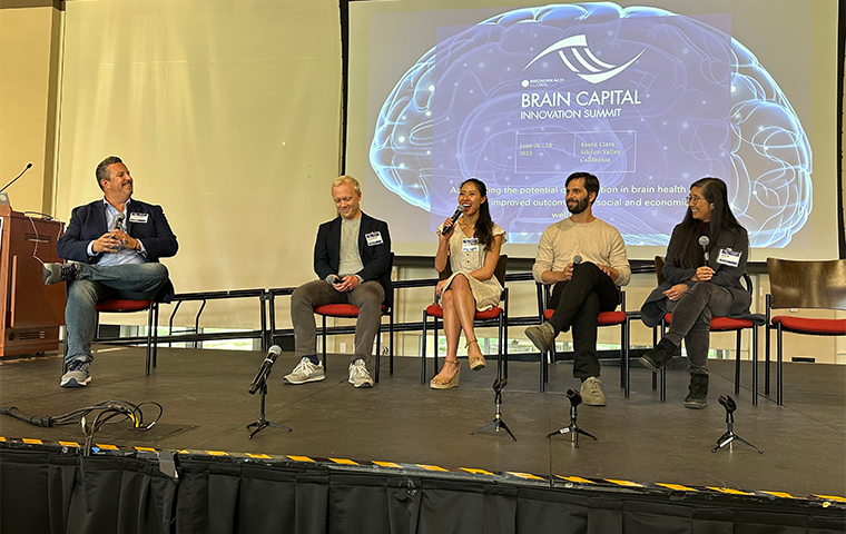 A panel of experts at SCUs first Brain Capital Innovation Summit. Photo courtesy of Julia Scott.